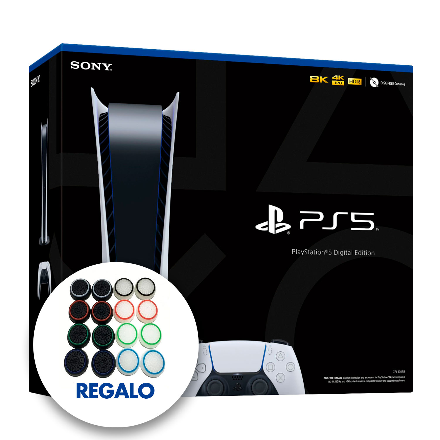  Playstation 5 PS5 - Consola de juegos versión de disco - CPU  AMD Ryzen Zen de 8 núcleos, AMD Radeon RDNA, memoria GDDR6 de 16 GB, SSD de  825 GB de