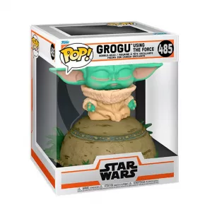 FUNKO POP! DELUXE: STAR WARS - MANDALORIAN- GROGU THE CHILD USING THE FORCE #485