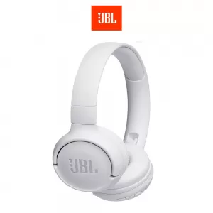 Audífonos bluetooth on ear JBL T510 Pure Bass máx. 40 horas, control de música y llamadas, blanco