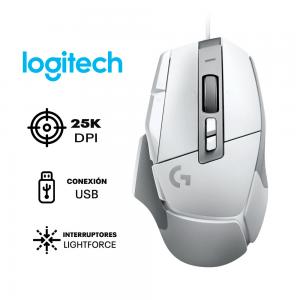 MOUSE LOGITECH G502 X HERO | 25,600 DPI | BLANCO