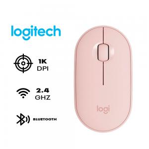 MOUSE LOGITECH PEBBLE M350 SILENT INALÁMBRICO BLUETOOTH ROSA