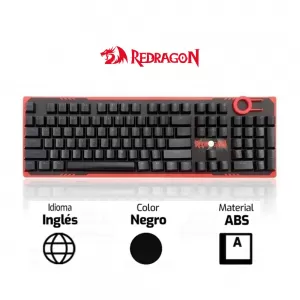 KEYCAPS REDRAGON CRYSTAL A105 | INGLÉS | NEGRO