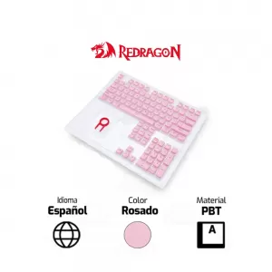 KEYCAPS REDRAGON SCARAB PUDDING | INGLES | ROSADO