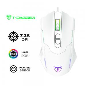 MOUSE T-DAGGER BEIFADIER T-TGM206W | 7,200 DPI | RGB | BLANCO