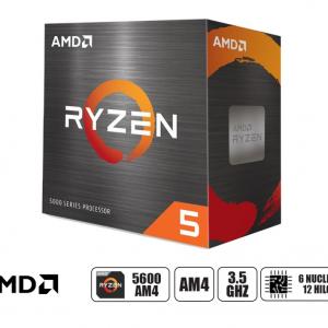 PROCESADOR AMD RYZEN 5 5600X 3.7GHZ, 35MB, 6 NUCLEOS, AM4