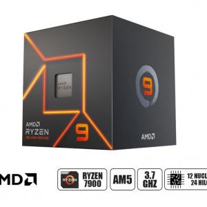 PROCESADOR AMD RYZEN 9 7900 AM5, CON GRAFICOS RADEON,3.7GHZ, 64MB 