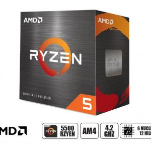 PROCESADOR AMD RYZEN 5 5500 4.2GHZ, 16MB, 6 NUCLEOS, AM4 