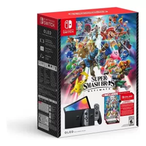 CONSOLA NINTENDO SWITCH OLED SUPER SMASH BROS ULTIMATE + JUEGO + 3 MESES DE MEMBRESÍA NINTENDO ONLINE