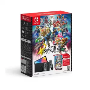 CONSOLA NINTENDO SWITCH OLED SUPER SMASH BROS ULTIMATE + JUEGO + 3 MESES DE MEMBRESÍA NINTENDO ONLINE