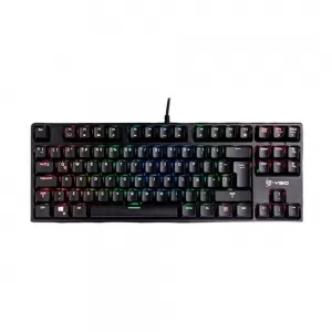 TECLADO GAMER VSG ALNITAK QWERTY KAILH MARRON ESPAÑOL LATINOAMÉRICA COLOR NEGRO CON LUZ RGB