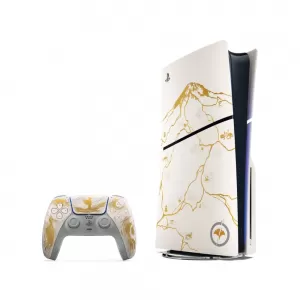 CONSOLA PLAYSTATION 5 SLIM CON LECTOR EDICION LIMITADA GOLD ORO GHOST OF YOTEI