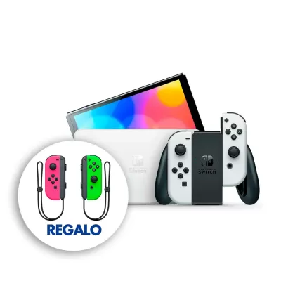 Nintendo Switch Versión OLED Blanca Incluye Base 2 Mandos Joy-Con