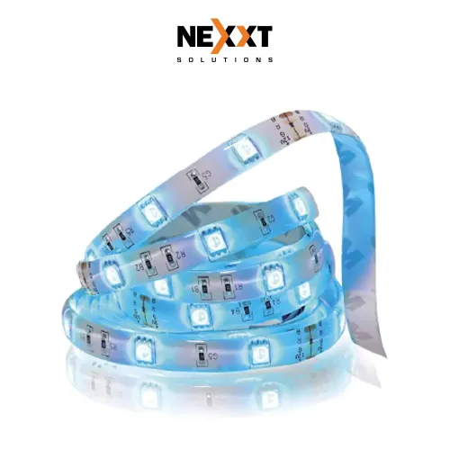 Cinta de luz inteligente LED Nexxt NHB-S610 conexión wifi, RGB, 3 m