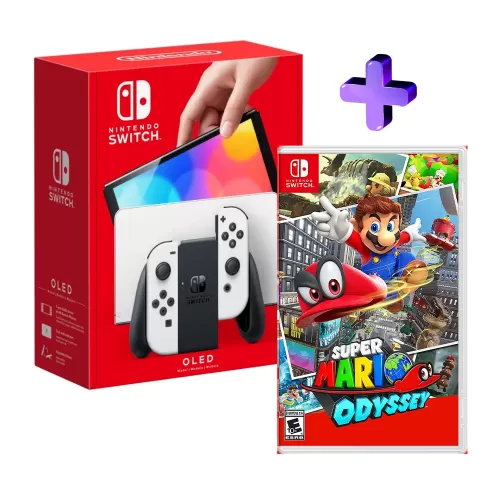 PACK CONSOLA   NINTENDO SWITCH OLED + VIDEOJUEGO MARIO ODYSSEY 