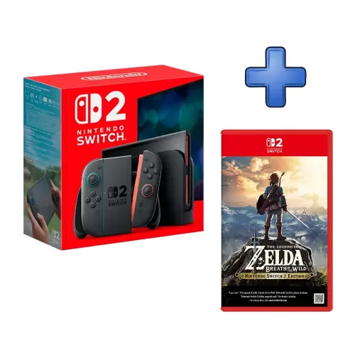 PACK CONSOLA NINTENDO SWITCH 2 + VIDEOJUEGO ZELDA BREATH OF THE WILD  SWITCH 2